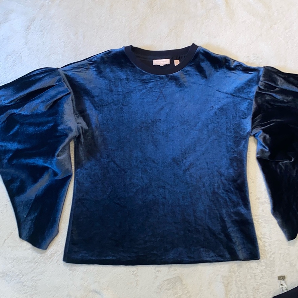 Ted Baker London Blue Velvet Sweatshirt
